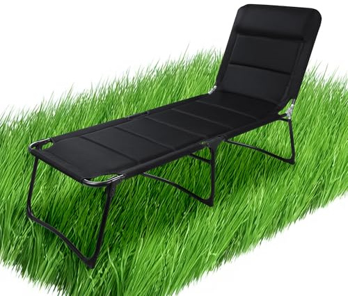 your GEAR Sonnenliege Salina XXL – Wetterfeste Gartenliege klappbar mit 3D Mesh, verstellbare Rückenlehne, Stabiler Aluminiumrahmen, extra breit & komfortabel für Terrasse, Camping & Garten