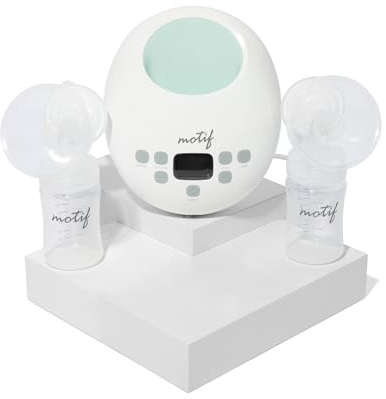 Motif Medical, Luna Double Electric Breast Pump, for Milk Pumping and Breastfeeding Moms, Rechargeable Battery-Operated | Verlängerte Lithium-Batterielaufzeit – True Wireless Portable Freedom – Saugstärke in Krankenhausqualität