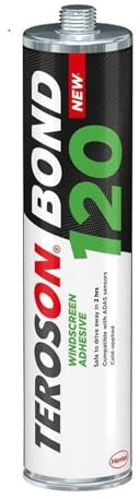 TEROSON Bond 120 Colle pare-brise polyuréthane, Noir, Cartouche de 310 ml | Compatible ADAS, Temps de restitution de 2 heures, Haute résistance, Monocomposant, Vitrage automobile