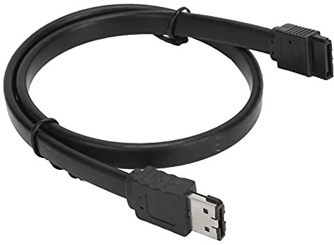 Annadue Cavo Dati ESATA, Cavo di Estensione Schermato M/M da ESATA a SATA Maschio a Maschio con Schegge per Dischi Rigidi SATA (Porta Seriale)/unità Ottiche SATA e Altri Dispositivi(50 cm)