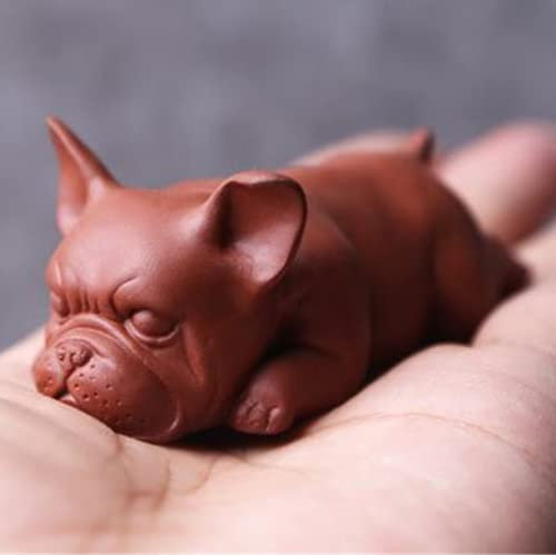 XIALON 7,8 cm kreative Tierfiguren aus violettem Ton für Hunde und Haustiere, Heimdekoration