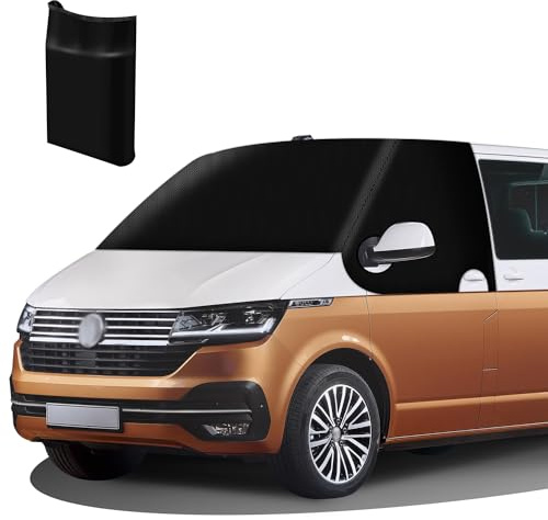 MaxAwe Frontscheibe Wrap Cover für VW T6, 600D Oxford Gewebe Auto Windschutzscheiben Abdeckung Thermomatten, Scheibenabdeckung Frontscheibe Fenster Wasserdicht Anti UV Frost Ice