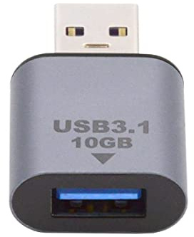 chenyang Adaptador USB 3.1 Gen 2, USB hembra a USB hembra, transferencia de datos de 10 Gbps, 5 V3 A, adaptador convertidor de aleación de aluminio de carga rápida para auriculares/disco/teléfono