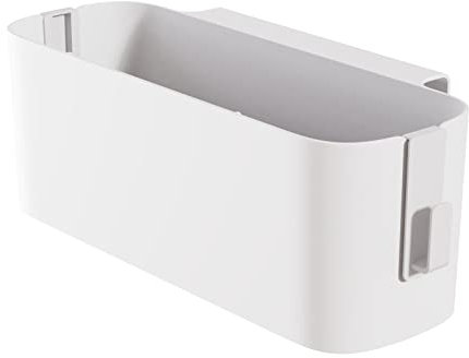 Esteopt Hanging Storage Basket Bed Organizer Hanging Storage Basket Hanging Bed Bags Organizer Box with 2 Detachable Hooks (White)