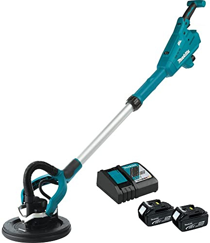 Makita XLS01TX1 18V LXT® - Kit levigatrice per cartongesso senza spazzole agli ioni di litio, senza fili, capacità AWS® (5,0 Ah)