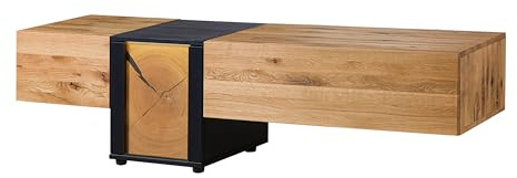 MASSIVMOEBEL24.DE Lowboard Wildeiche Natur lackiert/geölt KITZBÜHEL #112 | 170x52x52 cm (BxTxH) 55 kg Modern teilmontiert vollmassiv