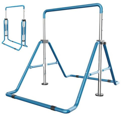 JINPRDAMZ Barre de gymnastique pour enfant, hauteur réglable (85-129 cm), barre de gymnastique 100 kg, pour intérieur, extérieur, chambre à coucher, barre de fitness