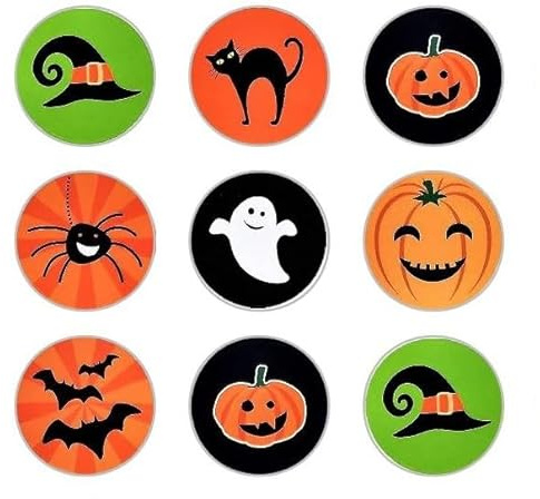 24 x Halloween edible paper cupcake toppers wafer rice fairy paper halloween party cake decorations