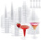 FWEEK 100PCS 2 Style Plastic Martini Glasses, 5/3.4 oz Clear Plastic Cocktail Glasses Reusable, Martini Plastic Cocktail Glasses Ice Cream Dessert Cups for Wedding, Birthday Party