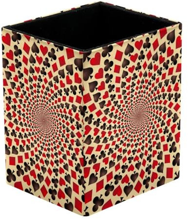 VAPOKF Stifthalter für Schreibtisch, Spirale von Spielkarten, Anzug, Drucke, Stifthalter, Stiftehalter, Make-up-Pinsel, Aufbewahrung, Schreibtisch, Schreibwaren, Organizer für Home Office