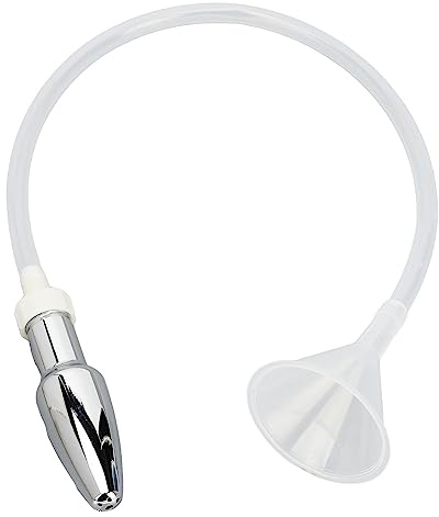 HOHXFYP Klistierschlauchbaugruppe, Silikon-Trichterschlauch, Klistier-Reinigungsstopfen, Düse aus Aluminiumlegierung, Ergonomisches Darmreinigungszubehör Für Kaffee, Wasser-Darmreinigung, Klar