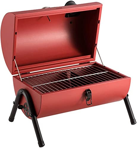 Gas tragbarer Holzkohle-Klappgrill-Räucherofen, Tischgrill-Holzkohle für Outdoor-Camping, Garten, Hinterhof