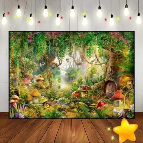 schöner Wald Efeu Nacht Mond Sterne Hintergrund Benutzerdefinierte Geburtstagskulisse Dekoration Foto Party Fotografie Hintergründe Für Festivals
