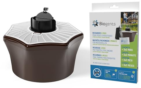 BIOGENTS Piège Extérieur Anti-Moustiques Tigres + Recharge De 6 Mois - Season Pack