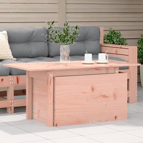 HEFZGDB Gartentisch 100x50x75 cm Massivholz Douglasie Campingtisch Gartentisch Balkontisch Geeignet für Gärten, Terrassen, Decks.