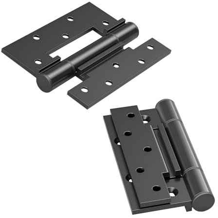 Qrity 2 Stück Scharnier, Flügelfenster Türscharniere, Versetzte Türscharniere, #70 Aluminiumprofil, Türscharnier für Gekröpfte Flügelfenstertüren