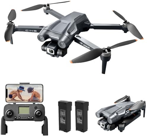 MINGPINHUIUS Drone GPS avec Caméra 4K HD, Quadricoptère RC avec Retour Automatique, Transmission d'image 5G WiFi, 50 Min. Long Temps de Vol, avec Moteur Sans Brosse, Mode Sans Tête et Altitude Mainten