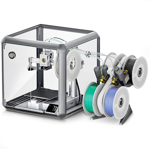 TOPCUBE Custodia per stampante 3D per Bambu Lab A1 Mini, custodia in acrilico trasparente a 360° con luce LED, isolamento degli odori e riduzione del rumore, temperatura costante, scatola di copertura