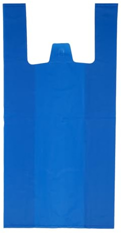 Zenic | Plastiktüten | 42x53cm | Hemdchentragetaschen Plastik-Beutel Tüten blau Tragetasche geeignet für Lebensmittel | 70% recycelt