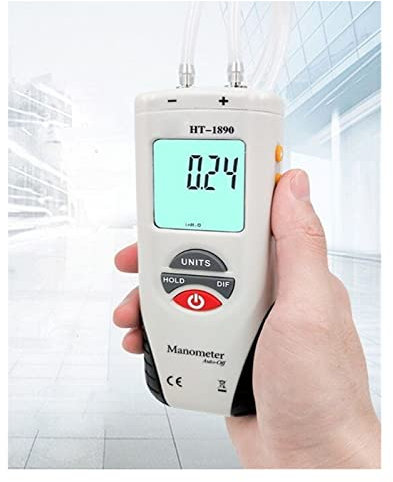 Dinamometer Digitales Vakuummanometer Meter Differenzgas 80mm Hohe Auflösung