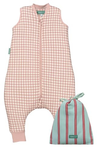 molis&co - Pijama Manta con Pies 2.5 TOG - 90 cm (3 años) - Ideal para Invierno - Suave y cálido - 100% algodón (Oeko-Tex 100) - Dusty Rose