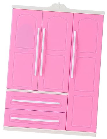 Garneck Miniatur Puppenschrank Schrank Für Kleidung Zubehör Möbel Für Puppenhaus Robust Und Praktisch Mit Öffnungsmechanismus Für Junge Mädchen Spielspaß