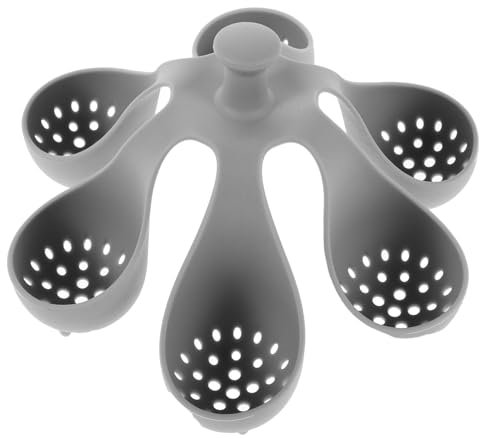 OUNONA Cocedor de Huevos de Silicona Huevo de hervir Soporte para Huevos Duros Rejilla para Huevos de Silicona cocedor de Huevos escalfados sartén Gel de sílice Grey