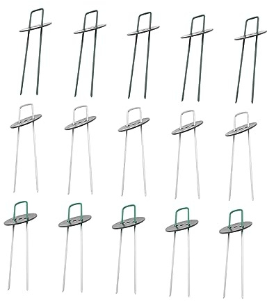 UPKOCH Piquets De Jardin u pour Gazon Synthétique Piquets Fixation Jardin Extérieur