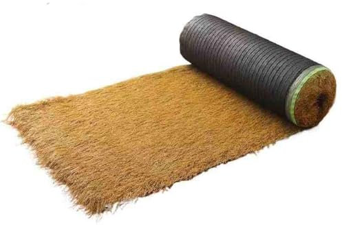 Rollo de Paja Mexicana Artificial Techo de Paja Sintética, Adecuado para Decoración de Vallas de Jardín,Playa,Fiestas Hawaianas, Pabellones y Decoración de Bares Tiki(Size:0.5x20m(19.6inX65.6ft))