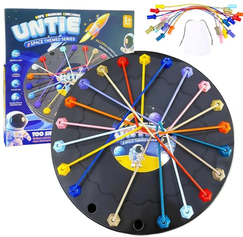 RQAMRCU Brainy Knots Rope Untangling Game,Children's Rope Challenge Game,Strategy Untangling Challenge Puzzle ,Suitable for Family Parent-Child Interaction, Travel & Parties Gifts