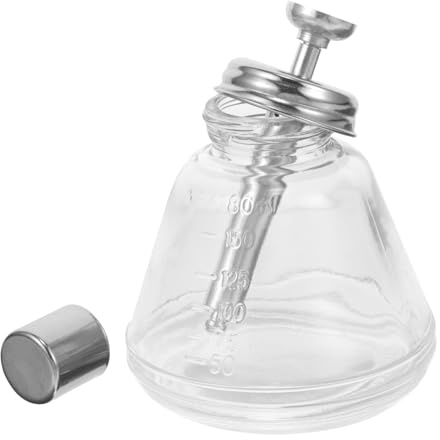 TOGEVAL Flacone Pressato in Vetro e Alluminio Per Nail Art, Bottiglia Vuota Portatile Da Viaggio Bocca Larga Per Solvente Unghie, Contenitore Ricaricabile Per Liquidi Di Pulizia Compatto