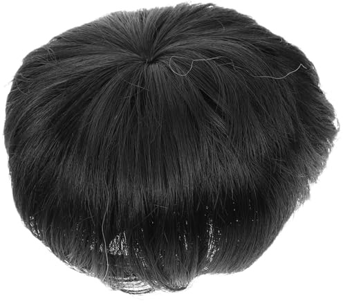 LOORGVEL Kurzhaar Toupet für Männer mit Glatze aus Hitzebeständiger Faser Bequem und Vielseitig Realistische und Stilvolle Haarperücke für Bühne und Alltag