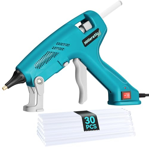 Heißklebepistole 100W, Schnellvorheizende Klebepistole mit 30 Klebesticks, Vollgröße Niedertemperatur Klebepistole für Bastelarbeiten, Heimwerken & Reparaturen