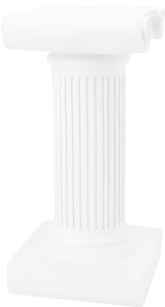 Walmeck Ängel Olivgren Snidad Romersk Pelardekor, Elegant Statyettbas Ljushållare för Bröllop Hemträdgård Utomhus (7126D-1501)