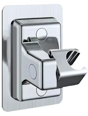 Duschmunstyckehållare, 1 st duschmunstyckehållare väggmonterad duschhållare självhäftande justerbar handhållen konsol for badrumstillbehör(Silver)