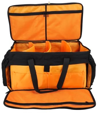 Fockety Estuche para Controlador de DJ, Bolsa portátil con divisores extraíbles, Correa y asa Ajustables, Tela Oxford Resistente, Base Antideslizante, Bolsa para Accesorios y Cable
