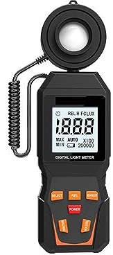 Belichtungsmesser, Digitaler Lichtmesser, Max. 200.000 Lux, Luxmeter, Luminanz, Fc, Test, Beleuchtungsmesser, Photometer, Automatisches LCD-Beleuchtungsmesser