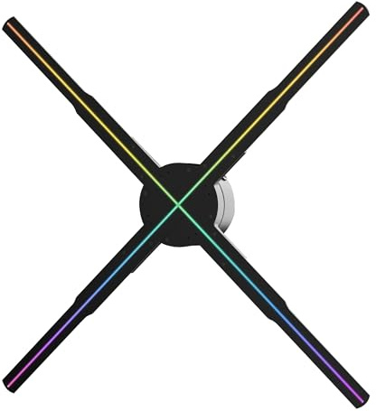 Ventilatore olografico 3D, Proiettore Olografico 3D Da 56 Cm Con Ventola Wifi, Display Pubblicitario, Luce A LED, Lampada Olografica, Proiettori per vetrine ed eventi(PD42-42cm)