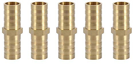 1 paquete de herramientas de conector de tubo Conector recto de 2 vías recto de púas para conexión de tubería(12mm)
