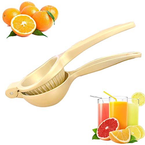 Hoshen Presse-agrumes manuel multifonction en acier inoxydable, pour oranges, citrons, en métal, doré