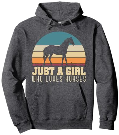 Just A Girl Who Loves Horses Horse Girls Women Gift Horse Pullover Hoodie