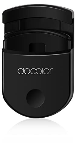 Docolor Piegaciglia Portatile con 1 Silicone Ricarica Pads Mini Travel Eye Lashes Curlers Professional Eyelash Curling Strumenti di trucco a clip per tutte le forme di occhi