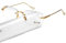 LUFF Lunettes de lecture femmes hommes sans monture, lunettes loupe femme sans monture en métal bleu clair, lunettes d'ordinateur classiques, anti fatigue oculaire