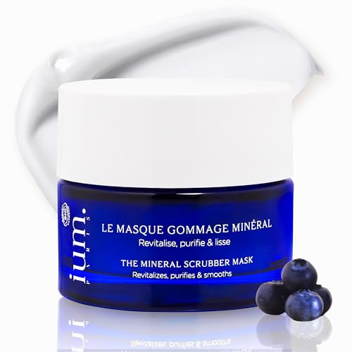 IUM Paris - Maschera Viso 2 in 1: Scrub Arricchito in Silicio e Maschera Idratante, Rigenerante - Bio, Vegano, 50 ml - Made in France