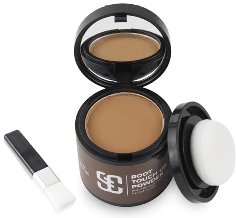 SOVONCARE Ansatzpuder, Haar-Concealer Haarverdichtung für Frauen und Männer, Haaransatz Ausbessern & Kaschiert Sofort Haarausfall,Touch Up Haarpulver für dünnes Haar für Frauen (Dunkelblond, 10g)