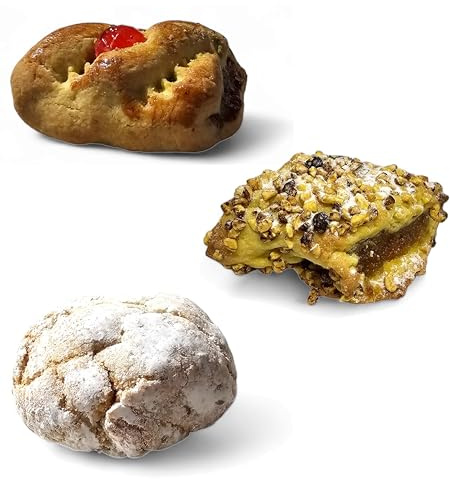 BRICIOLIAMO...[ 1 Kg. ] Dolci tipici Siciliani Specialità Autunnali - Paste di Mandorla Classiche - Tronchetti Ripeni all'Arancia - Tronchetti Ripeni ai Fichi Secchi - Prodotti in Sicilia. (1 kg)