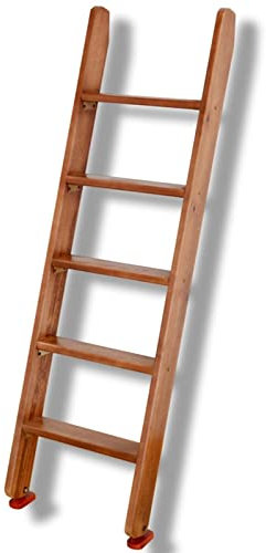 Wood Loft Bed Ladder, Vertical 4/5 Step Ladder for Dorm Room Home RV, Heavy Duty Bed Ladder for Camper Adults Kids, Load 220lbs (Size : 5-Step/Tall 1.5m)
