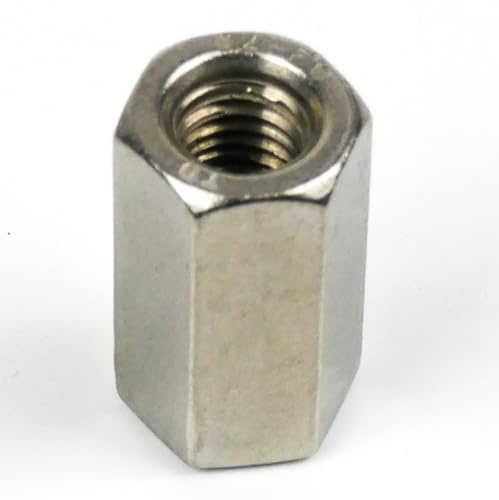 DAUMLINK® Verbindungsmutter DIN 6334 – Mutter 3D hoch aus Edelstahl V2A (A2) | Langmutter/Kupplungsmutter für stabile Schraubverbindungen | Korrosionsbeständig | 25 Stück – verschiedene Größen (M8)