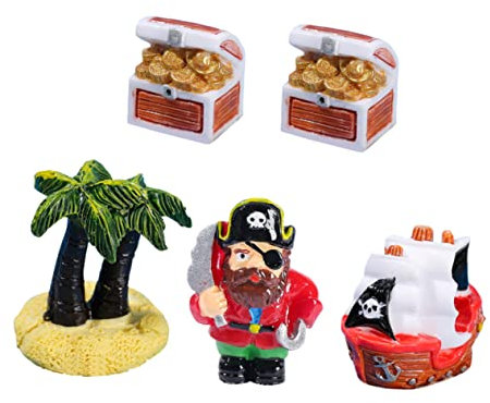 Alipis 1 Satz Piraten Ornamente Party Dekorationen Mini Strand Piraten Strand Puppenhaus Puppenhaus Zubehör Microlanscape Piraten Miniatur Piraten Mini Set
