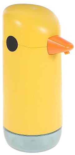 Anneome Kids Automatic Foaming Soap Dispenser Cartoon Yellow Duck Touchless Hand Dispenser Foaming Soap Device for Children Bathroom Use Battery-free